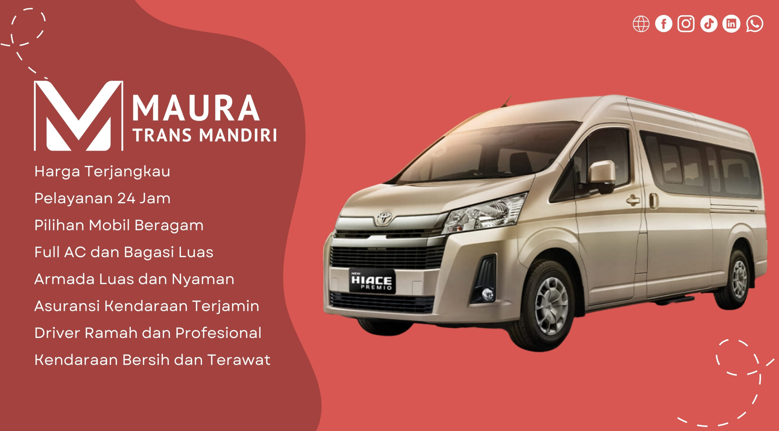 Hiace Premio - Maura Trans Mandiri Banner 65 x 40